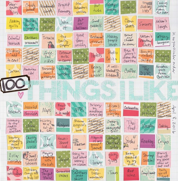 100 things I like (then and now) by penny gallery