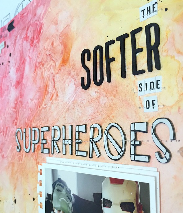 The Softer Side of Superheroes Layout in 5 Ways to Use Gesso gallery