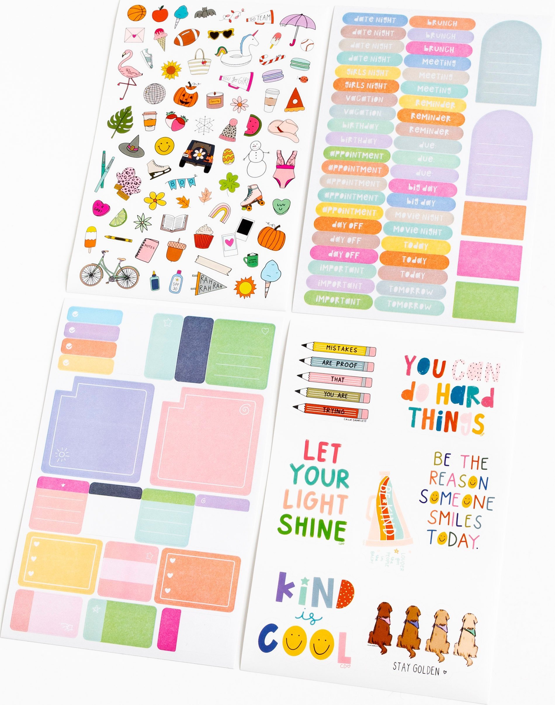  Ciieeo 25 Sets Calendar Index Sticker Planner Stickers