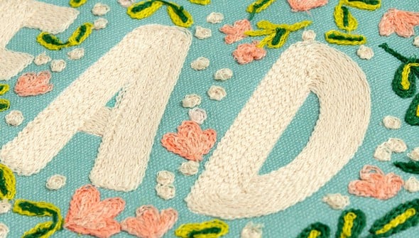 Read Embroidered Canvas Banner gallery
