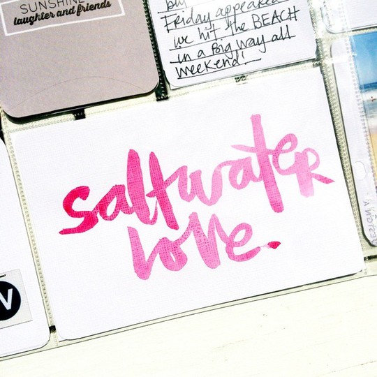 Brush Script | Saltwater Love project life cards.