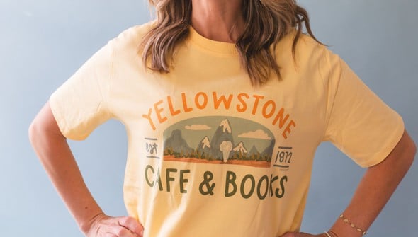Yellowstone Cafe and Books - Pippi Tee - Light Yellow gallery