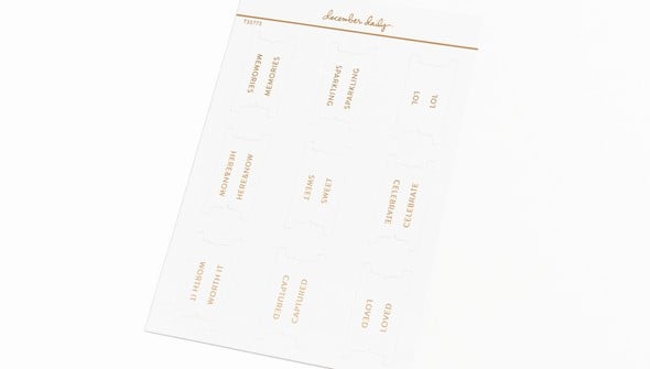 Gold Foil 4x6 Tab Sticker Sheets gallery