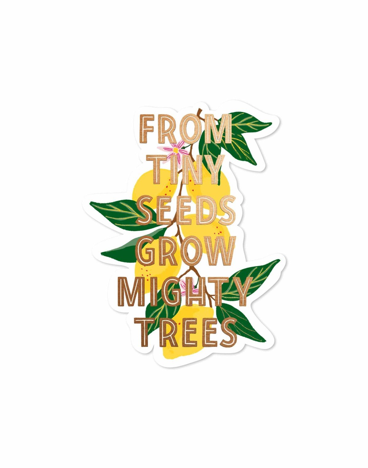 From Tiny Seeds Grow Mighty Trees Lemon Decal Sticker item