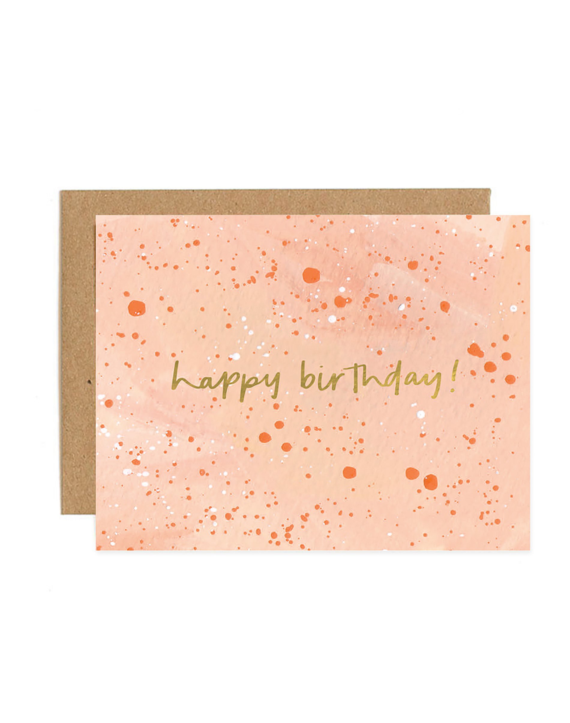 Speckled Zinnia Birthday Greeting Card - 1canoe2