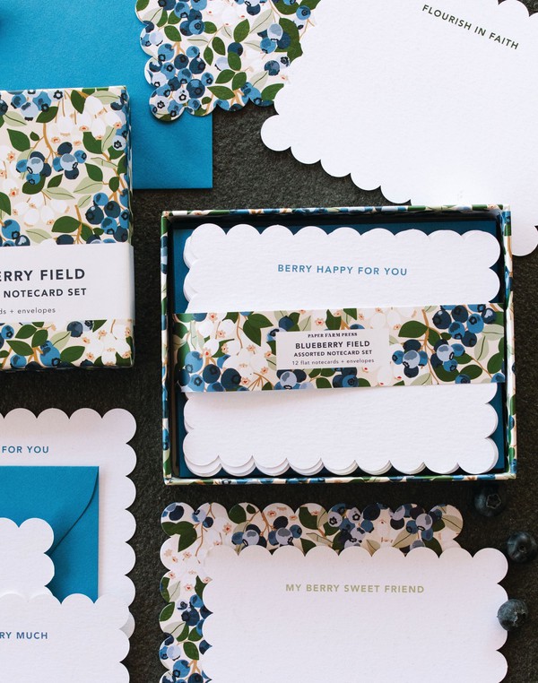 Blueberry Field Assorted Notecard Set, 5 of 5