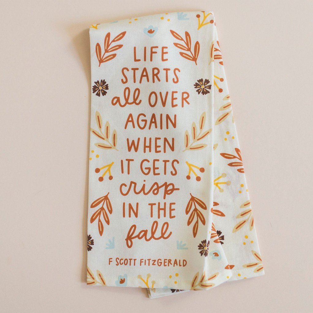 Life Starts in the Fall Tea Towel item