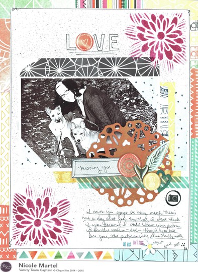 Love nicole martel cliqu kits american crafts rise and shine amy tangerine layout