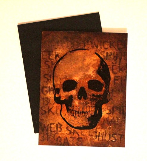 Distress Ink Skull Card
