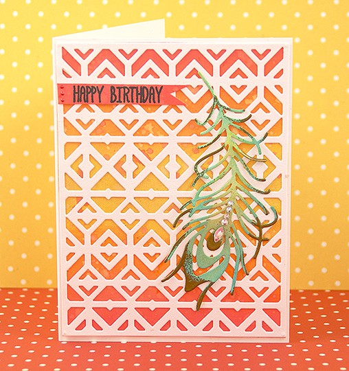 Distress Oxide, die cut background cards