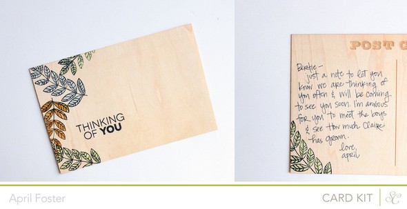 Thinking of You wood veneer postcard *Athens kit only* by AprilFoster gallery