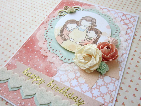 Card for mother of two daughters by Alina gallery