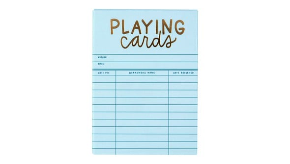 Sky Blue Library Card Deck Of Playing Cards gallery