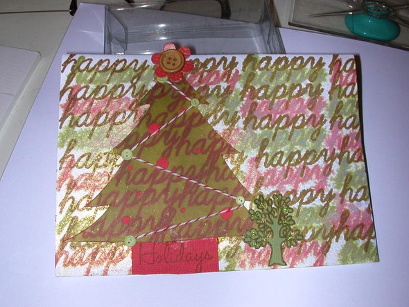 Quick-y Christmas cards with "happy" stamp by foucaultgirl gallery
