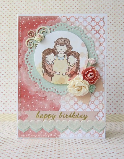 Card for mother of two daughters