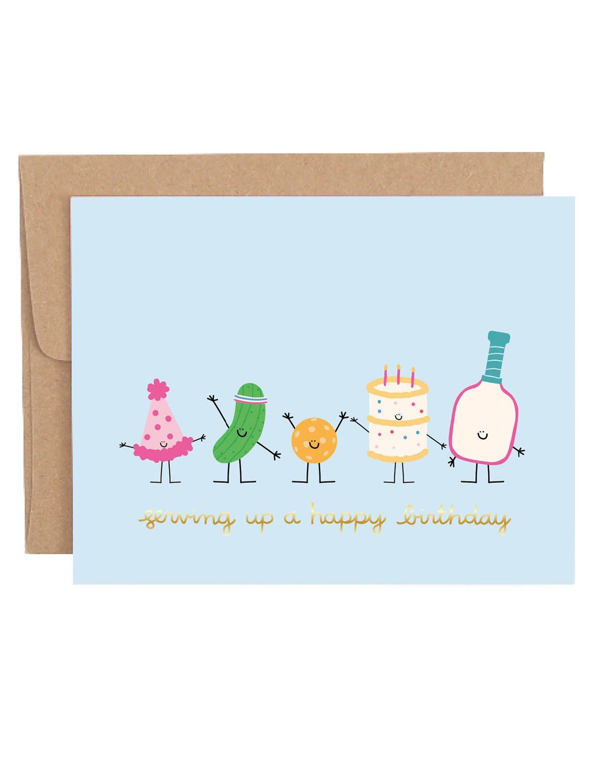 Serving Up A Happy Birthday Pickleball Greeting Card item