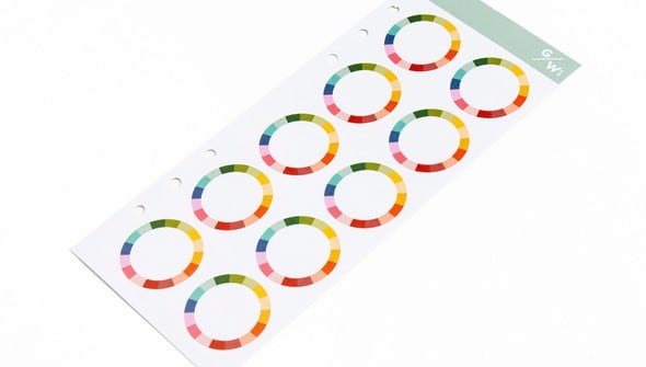 Making Memories 3×8 Circle Label Sticker - Rainbow gallery