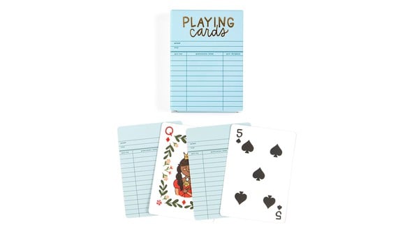 Sky Blue Library Card Deck Of Playing Cards gallery