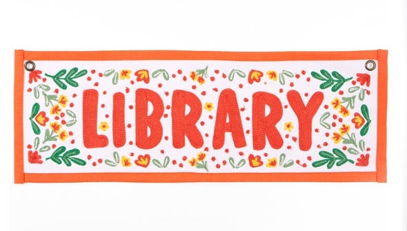 Library Embroidered Canvas Banner - PREORDERING gallery