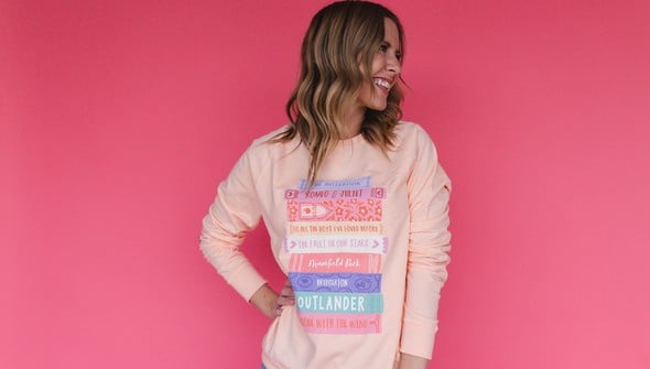 Romance Novels Sweatshirt - Peach gallery
