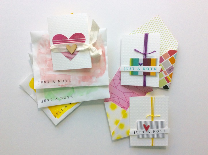 Notecards and painted envelopes