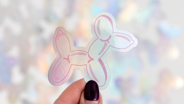 Balloon Dog Holographic Decal Sticker gallery