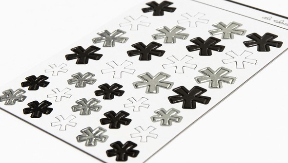 Black and White Chipboard Asterisks gallery