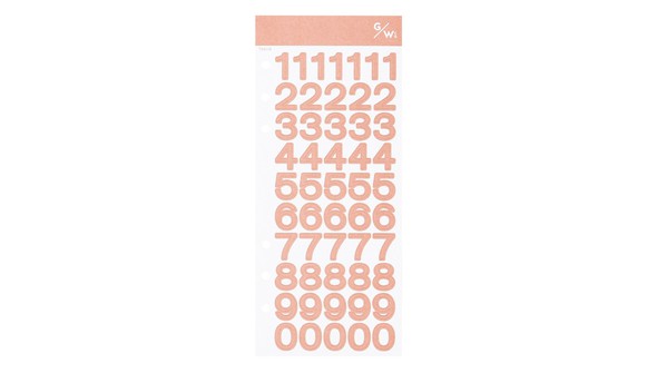 Brainstorm Number Stickers - Peach gallery