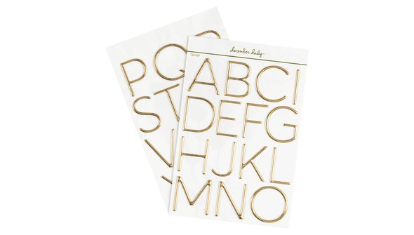 Gold Foil 4x6 Alpha Puffy Sticker Sheets gallery