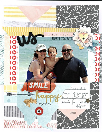 Always together clique kits nicole martel layout amerian crafts amy tangerine