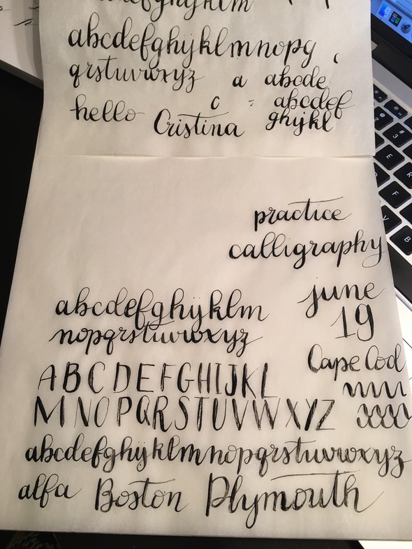 Calligraphy class - week 1 by CristinaC gallery