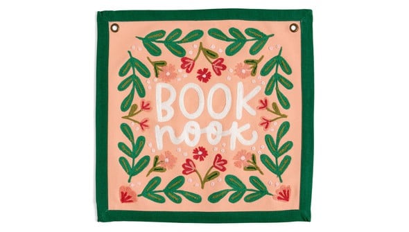 Book Nook Embroidered Canvas Banner gallery