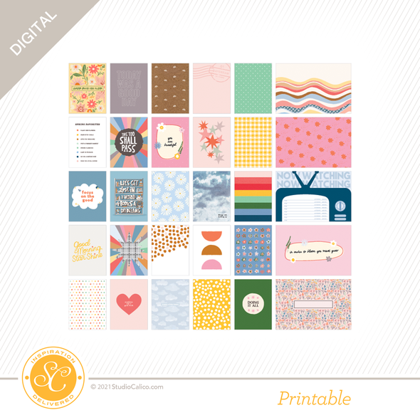 Sunnyside Digital Printable Journal Cards gallery