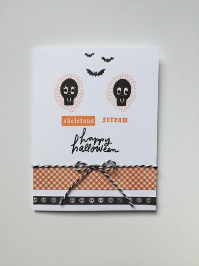 Skeletons Scream Halloween Card