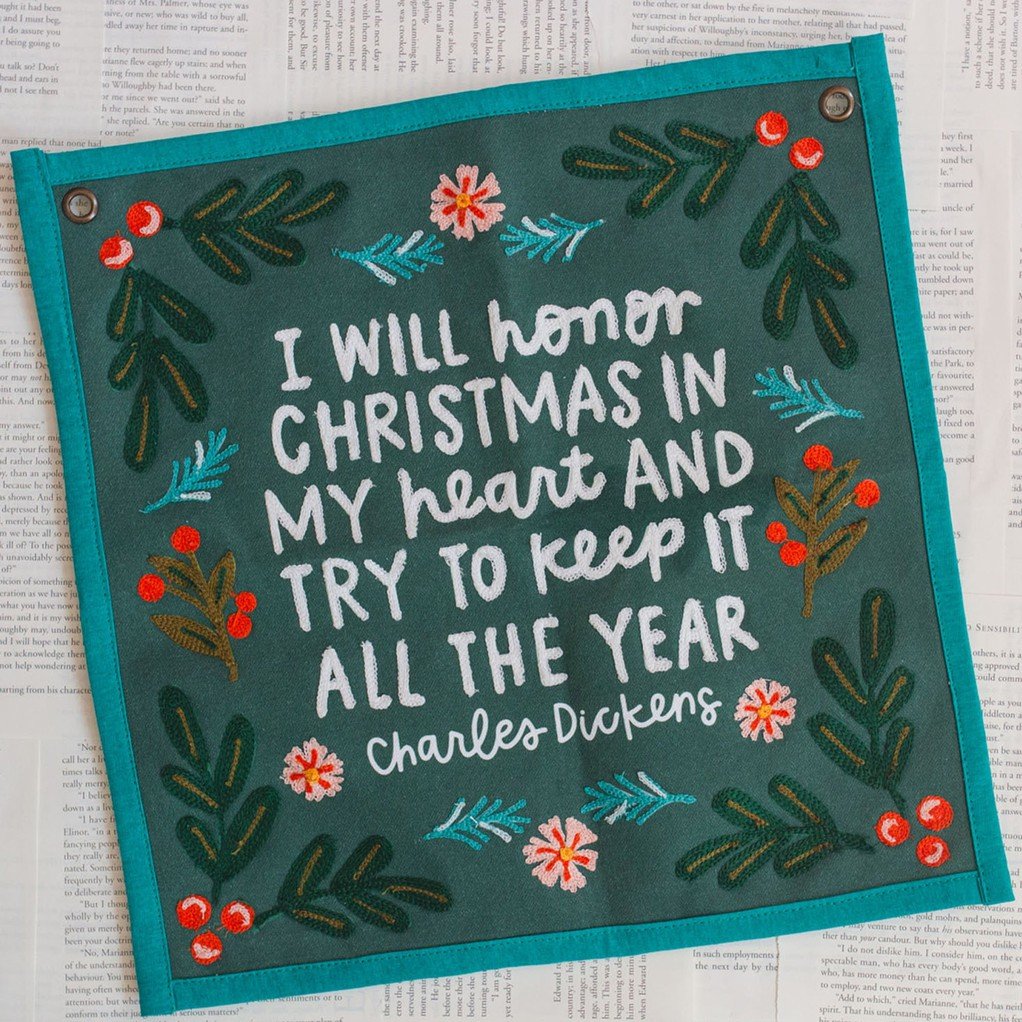 Christmas In My Heart Embroidered Canvas Banner item