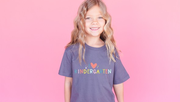 I Love Kindergarten - Youth Pippi Tee - Dark Gray gallery