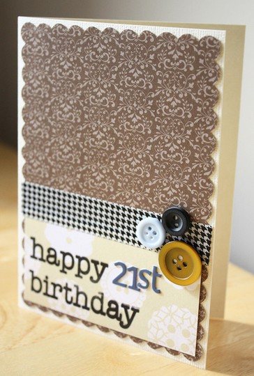 'Happy 21st birthday' card