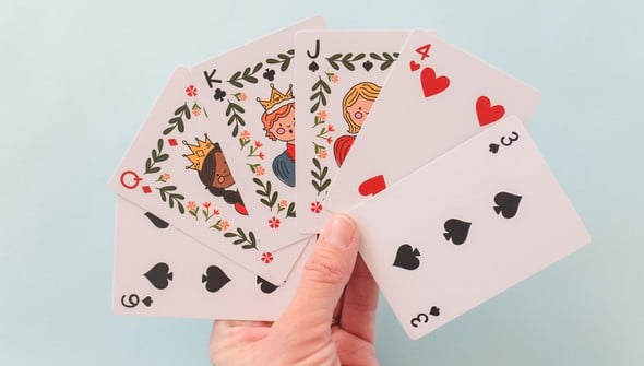 Sky Blue Library Card Deck Of Playing Cards gallery