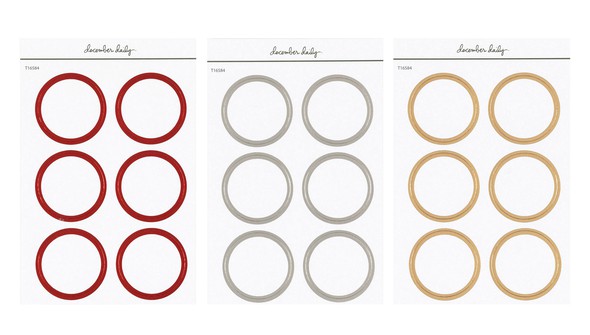 December Daily® 2022 4x6 Circle Label Sticker Sheet Bundle gallery