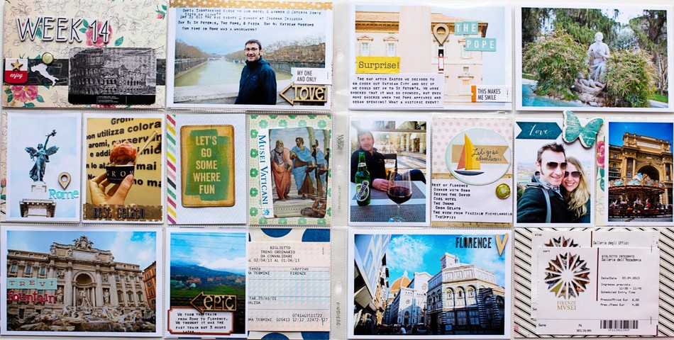 Project Life Week 14--Italy Trip double spread