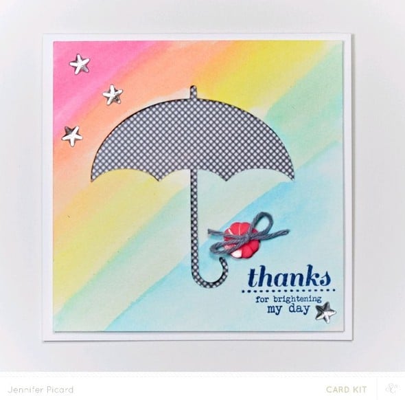 Umbrella thanks card