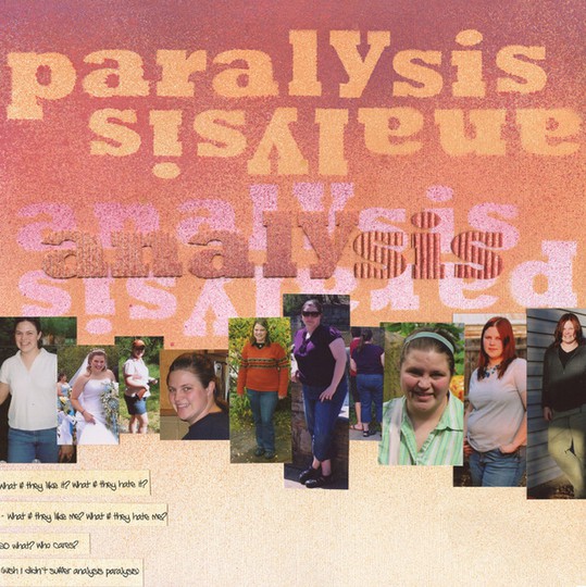 Analysis paralysis scrapbook layout