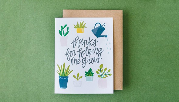 Thanks for Helping Me Grow Greeting Card gallery