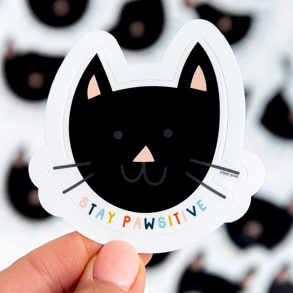 Stay Pawsitive Sticker item