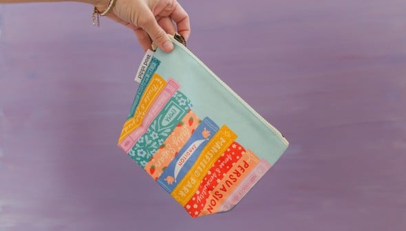 Jane Austen Books Canvas Pouch gallery