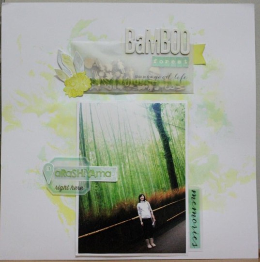 Bamboo Forest / NSD challenge Scrapbook #1 and PL #1 #2