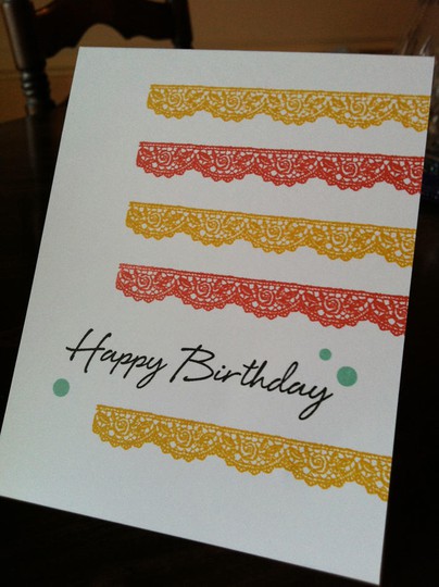 Happy birthday one-layer card