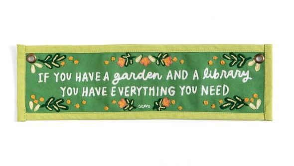 Garden And A Library Canvas Banner gallery