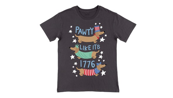 Pawty Like It's 1776 Tee - Toddler/Youth - Asphalt gallery