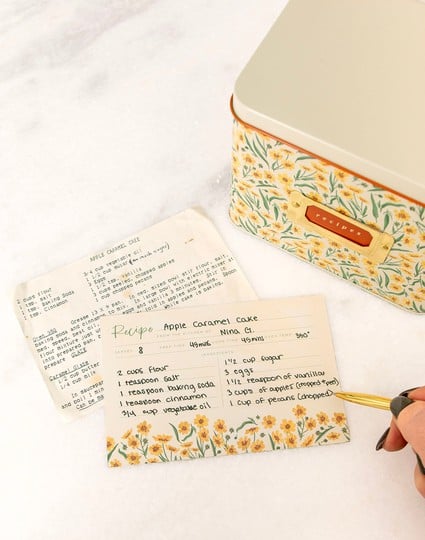 Goldenmane Tin Recipe Box - 1canoe2